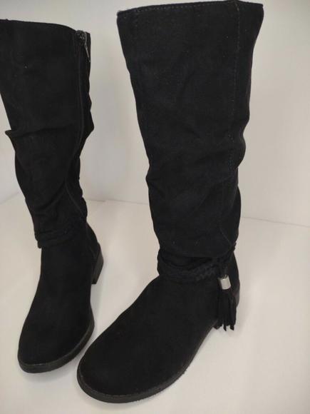 Ellen Suede Black Boots Girl's size 1 ( Kohl's) - Picture 2 of 4